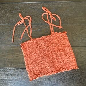 Wild Fable Rust Smocked Top